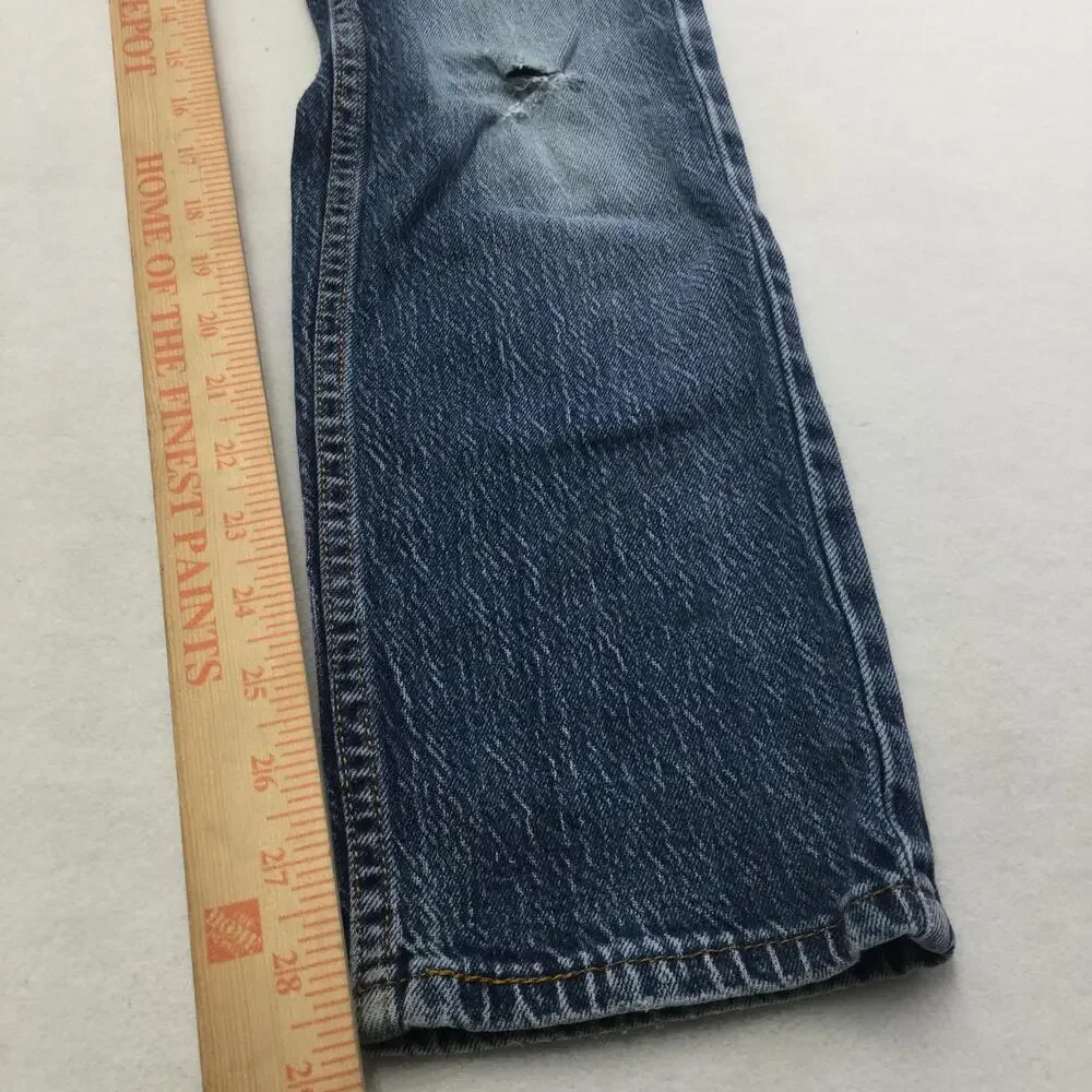 Levis 511 Jeans Mens 29x30 Blue Denim Slim Straight Leg Medium Wash Distressed